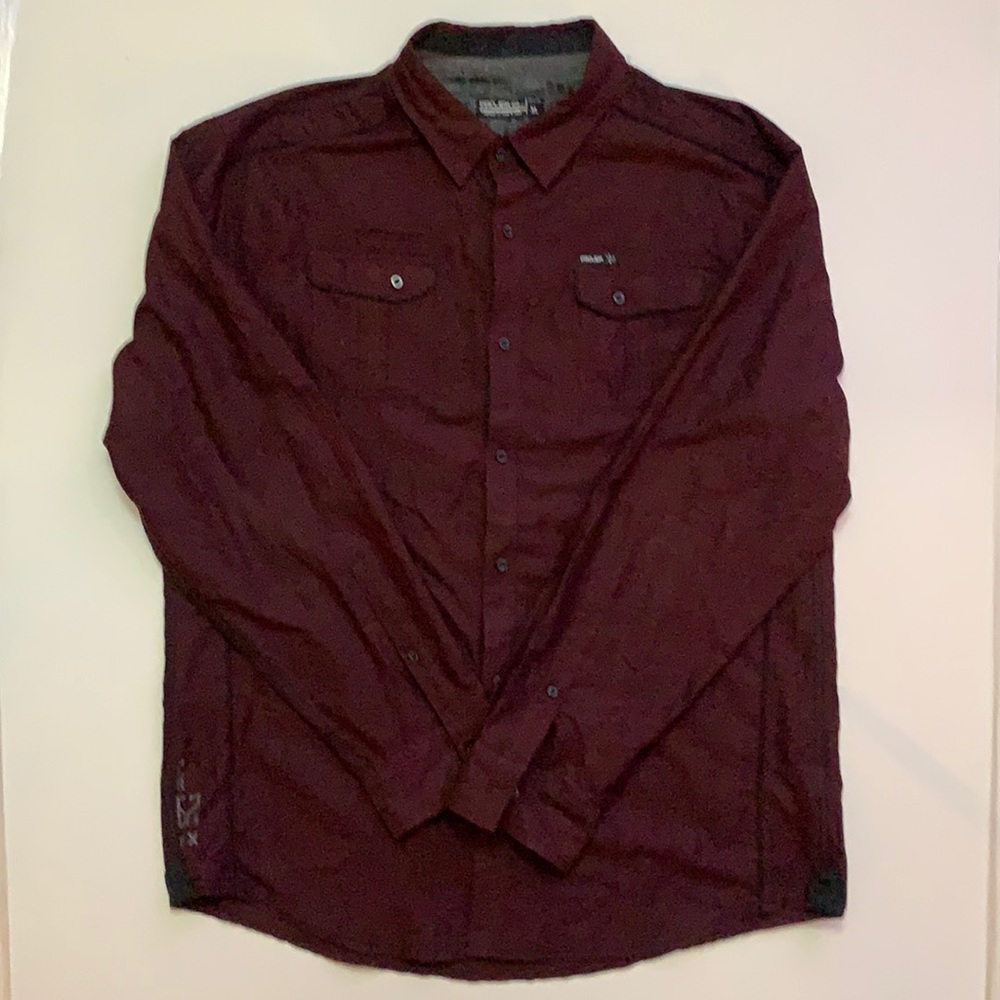 Purple burgundy dress shirt XL